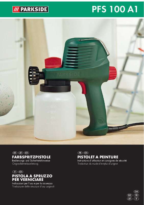 Pistolet à Peinture Parkside PFS 100 C3 - Occasion, Fonctionnel Pour Petits Travaux